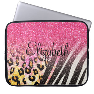 Capa Para Notebook Impressão sobre leopardo de tendências femininas i