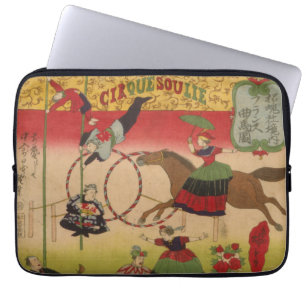 Capa Para Notebook Impressão Triptych Mostra Circo Em Yasukuni Jinja
