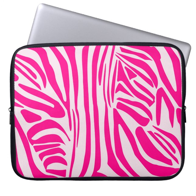 Capa Para Notebook Impressão zebra rosa (Frente)