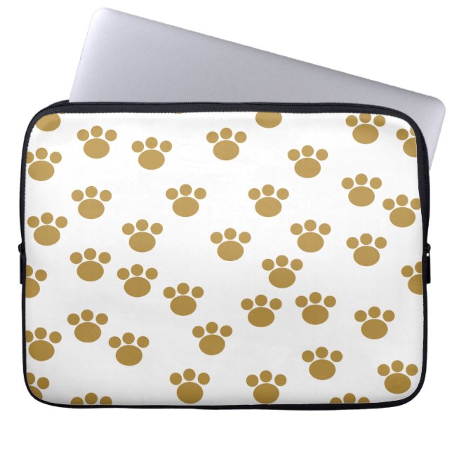 Capa Para Notebook Impressões animais da pata. Brown e teste padrão (Frente)