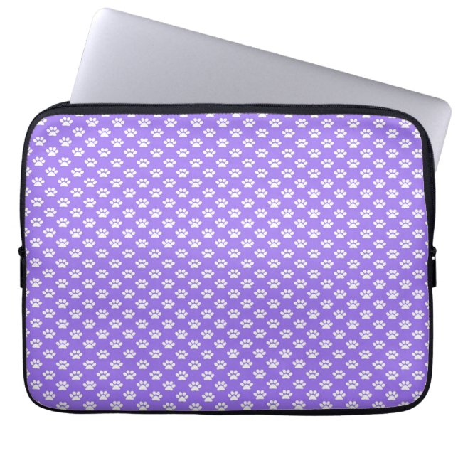Capa Para Notebook Impressões da pata no roxo (Frente)