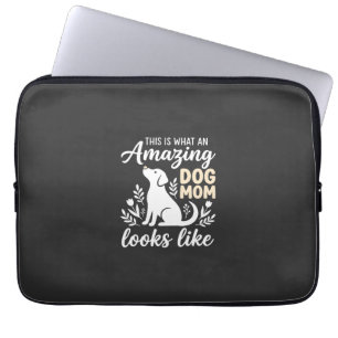 Capa Para Notebook Incrível Mãe de Cachorro Floral Amante de Cachorro