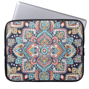 Capa Para Notebook Indian Paisley: Padrão Étnico de Mandala
