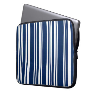 Capa Para Notebook Índigo misturado e listras brancas