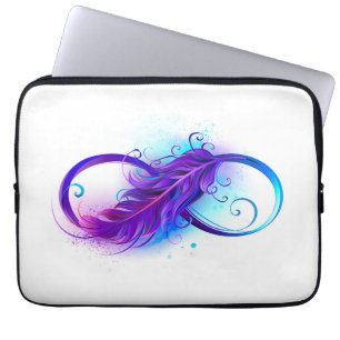 Capa Para Notebook Infinidade com pena roxa