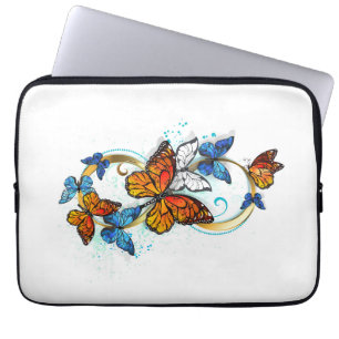 Capa Para Notebook Infinidade de Borboletas Monarca