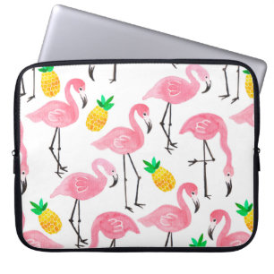Capa Para Notebook Inflamingo, amarelo-abacaxi, cor-de-água rosa