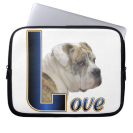 Capa Para Notebook Inglês Buldog Love
