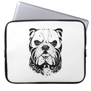Capa Para Notebook Inglês Bulldog Pet Animal Nature Illustration Art