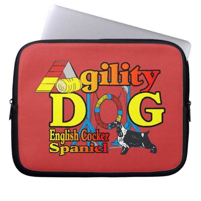 Capa Para Notebook Inglês Cocker Spaniel Agilidade (Frente)