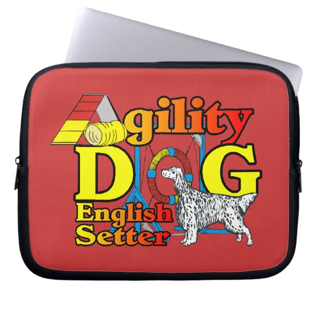 Capa Para Notebook Inglês Setter Agilidade (Frente)