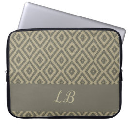 Capa Para Notebook Iniciais personalizadas Padrão de tijolos de cinza