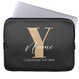 Capa Para Notebook Inicial Y & Nome Personalizado Monogramado Moderno