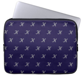 Capa Para Notebook Initial Tablet Case (Navy Blue & Silver)