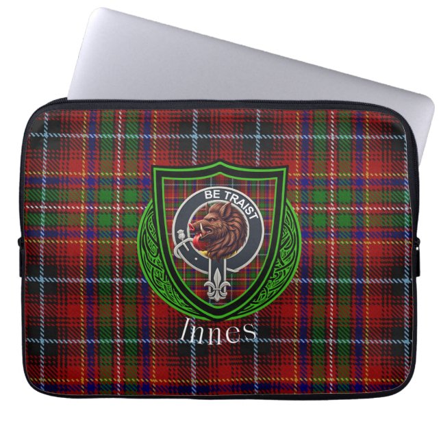 Capa Para Notebook Innes Scottish Clan Tartan & Crest (Frente)