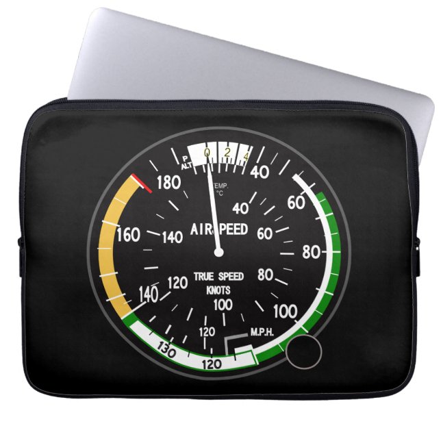 Capa Para Notebook Instrumento de Voo Indicador de Velocidade da Aero (Frente)