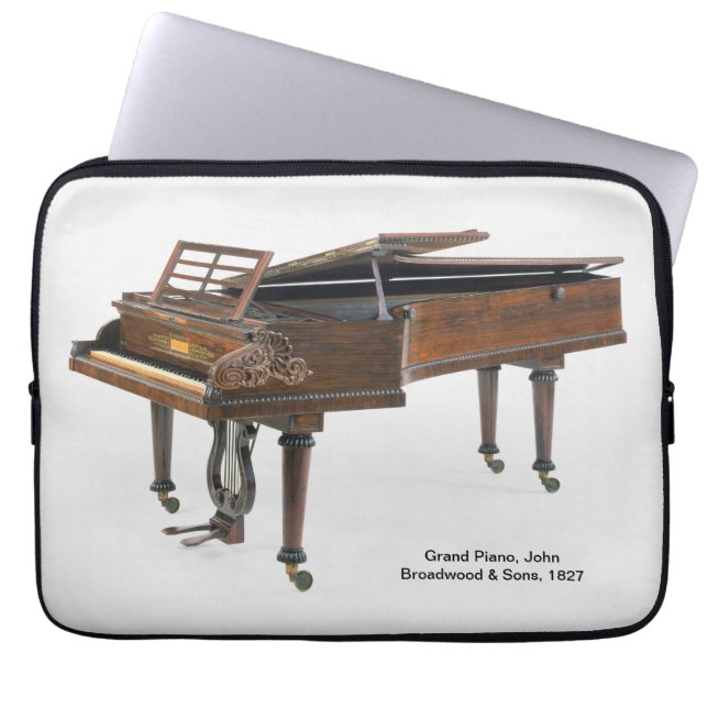 Capa Para Notebook Instrumento Musical Antiquado de Grande Piano de M (Frente)