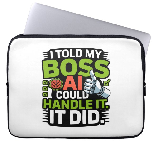 Capa Para Notebook Inteligência Artificial Chefe AI Design Funny (Frente)