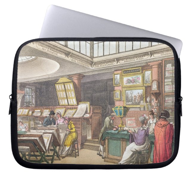 Capa Para Notebook Interior repositório das artes, Lit de Ackermann (Frente)