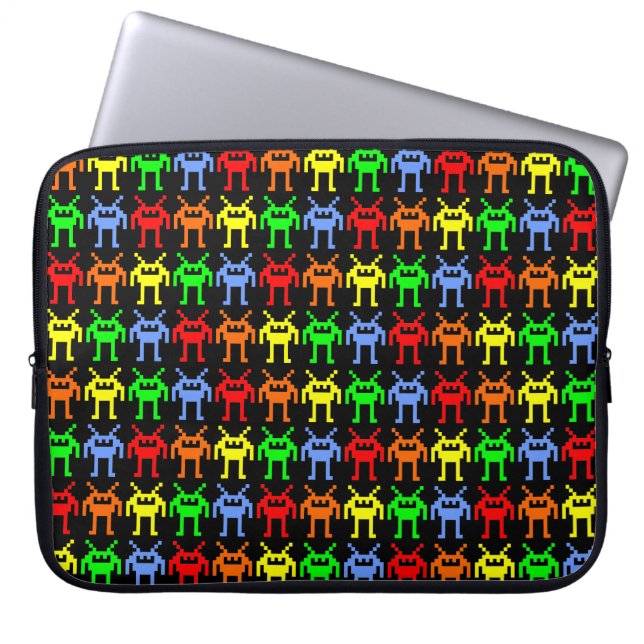 Capa Para Notebook Invasão de nanobbots multicoloridos (Frente)