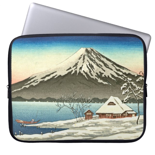 Capa Para Notebook Inverno 1890 de Monte Fuji (Frente)