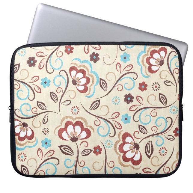 Capa Para Notebook Invólucro Floral Bolsa de laptop (Frente)