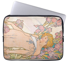 Capa Para Notebook Iris (1897) apresentada por Alphonse Mucha