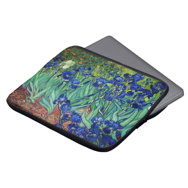 Capa Para Notebook Irises Elegance: inspirado em Van Gogh (Frente Topo)