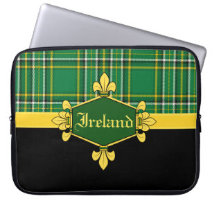 Capa Para Notebook Irish National Tartan, Personalize com o nome