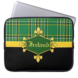 Capa Para Notebook Irish National Tartan, Personalize com o nome