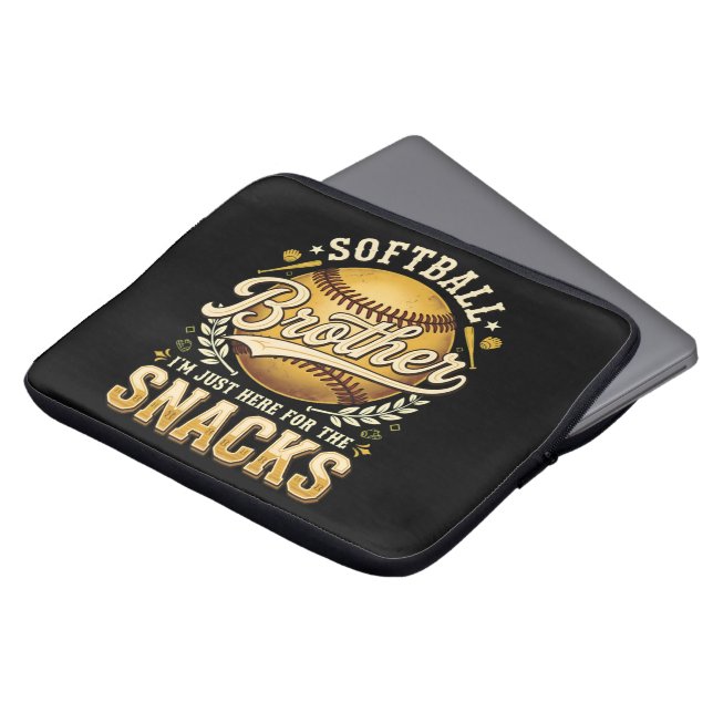 Capa Para Notebook Irmão de Softball Divertido Lanches Esportes (Frente Topo)