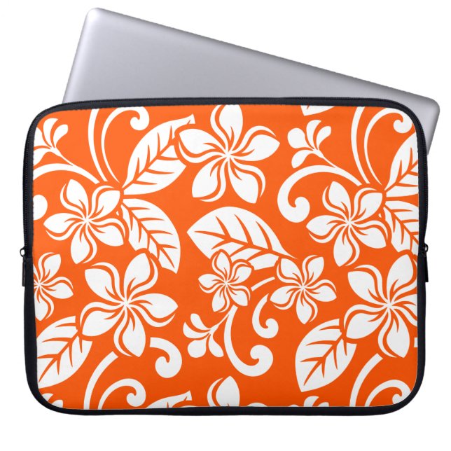 Capa Para Notebook ISLAND PLUMERIA (MUITO LARANJA) Eletrônicos Bag (Frente)