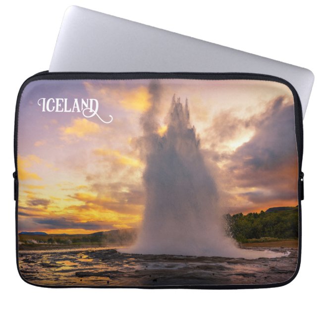 Capa Para Notebook Islândia Geyser (Frente)