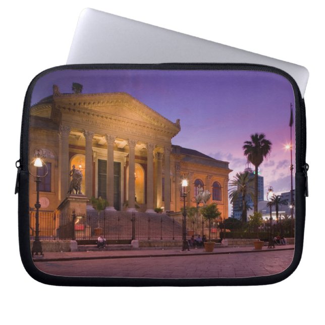 Capa Para Notebook Itália, Sicília, Palermo, Ópera do Teatro Massimo (Frente)