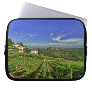 Capa Para Notebook Itália, Toscana, Greve. Os vinhedos de Castello