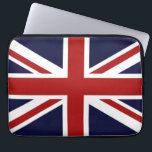 Capa Para Notebook Jack da União<br><div class="desc">Uma manga patriótica de design de bandeira britânica,  vermelha,  branca e azul. Bandeira do Reino Unido Excelente</div>