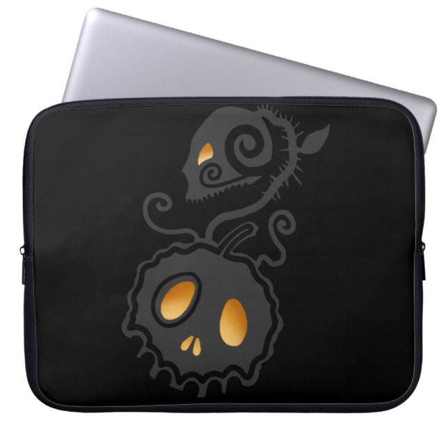 Capa Para Notebook Jack O Lanterna Brilhante Vinha Cutânea (Frente)