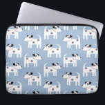Capa Para Notebook Jack Russell Terrier Dog Blue<br><div class="desc">Um padrão de cachorro bonito mas veloz Jack Russell Terrier em um fundo azul. Estes adoráveis filhotes também são conhecidos como Parson Russell Terriers.</div>