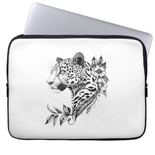 Capa Para Notebook Jaguar Wild Animal Nature Illustration Art Tattoo