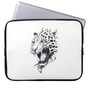 Capa Para Notebook Jaguar Wild Animal Nature Illustration Art Tattoo