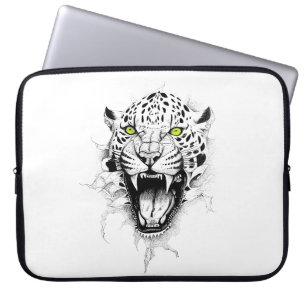 Capa Para Notebook Jaguar Wild Animal Nature Illustration Art Tattoo