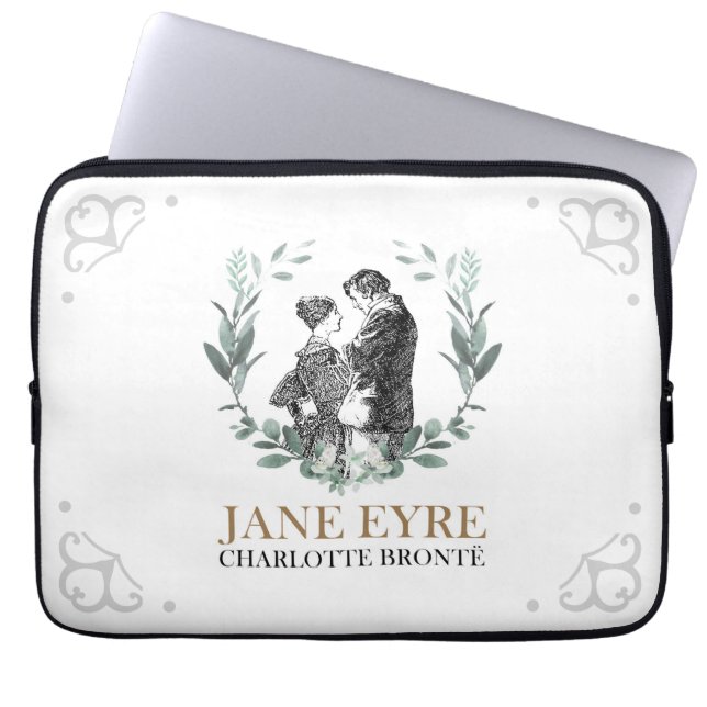 Capa Para Notebook Jane Eyre e Edward Rochester com Wreath (Frente)