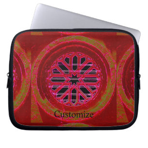 Capa Para Notebook Janela da igreja medieval vermelha