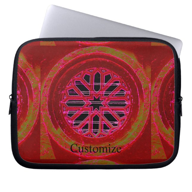 Capa Para Notebook Janela da igreja medieval vermelha (Frente)