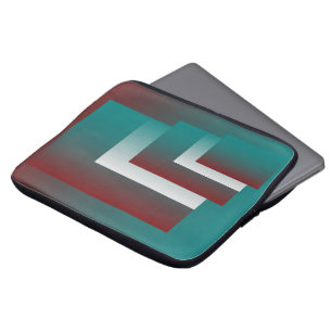 Capa Para Notebook Janelas em branco teal burgundy