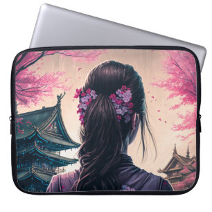 Capa Para Notebook Japanische Blütenpracht - Mädchen - Gerätehülle
