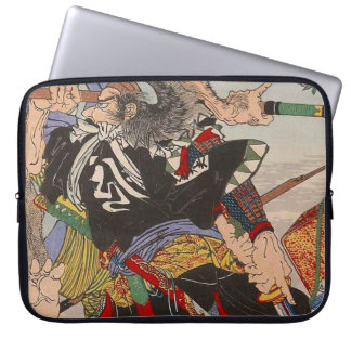 Capa Para Notebook Japonês de Ukiyo-e que pinta uma luta do samurai