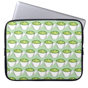 Capa Para Notebook Japonês Matcha Green Tea Latte Teacup Foodie
