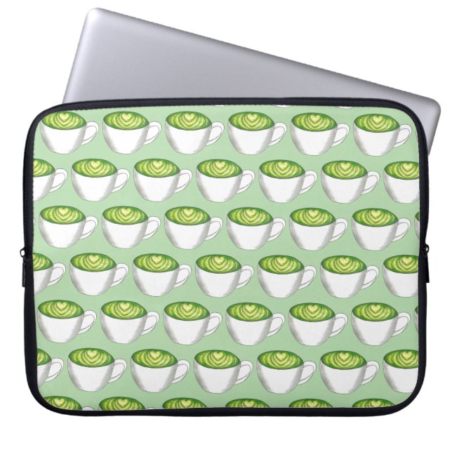 Capa Para Notebook Japonês Matcha Green Tea Latte Teacup Foodie (Frente)