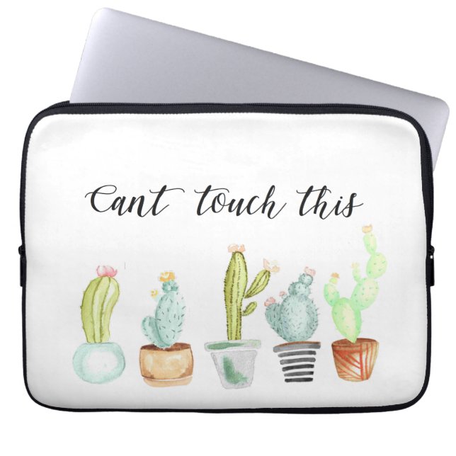 Capa Para Notebook Jardim Cactus | Watercolor (Frente)